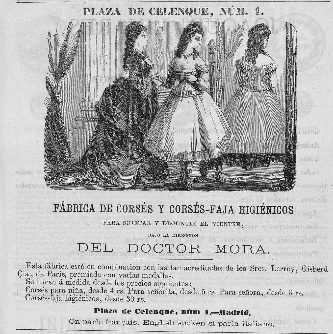 4. 1874. Anuncio de corsés -FOTO